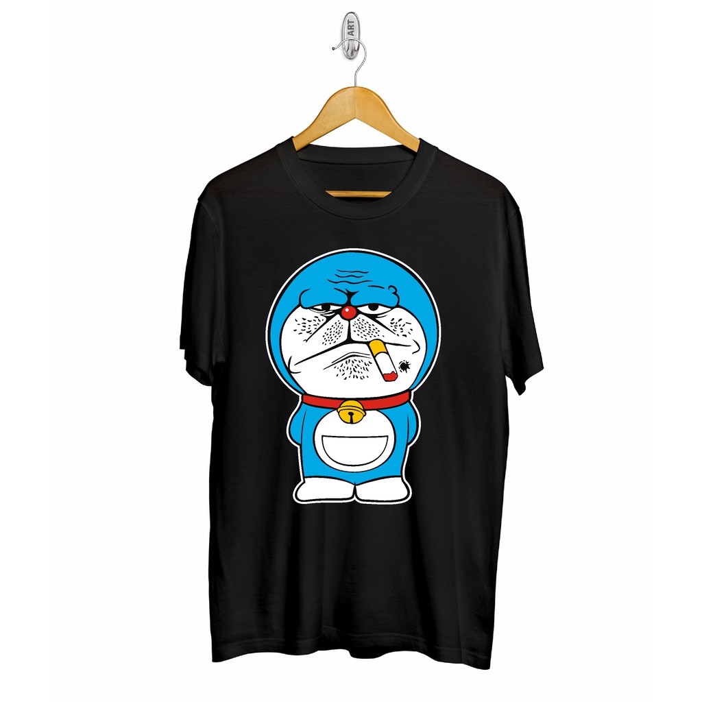 kaos distro pria keren / kaos doremon / kaos distro kartoon / kaos anime / kaos viral / doraemon santuy / baju kaos tshirt ptia /