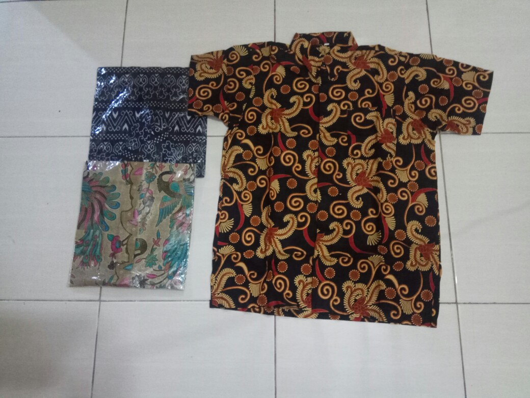 Diskon Bswart Batik Hrb026 Kenongo Hem Pendek Padi Pekalongan M L Xl Batik Pria Murah Modern