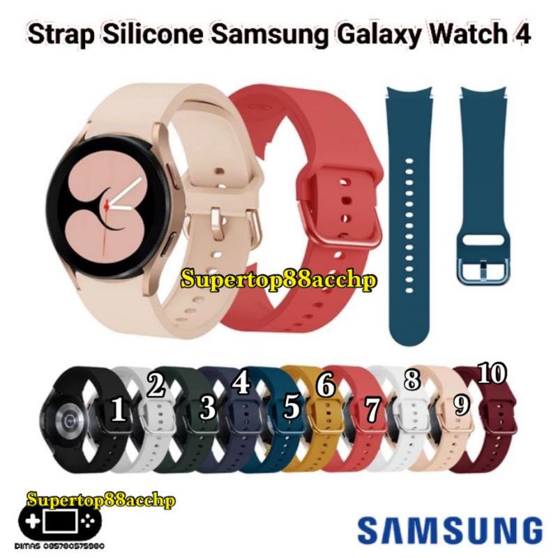 Strap Samsung Galaxy Watch 4 Classic 40mm 42mm 44mm 46mm Tali Jam Rubber Colorful Buckle Model Active