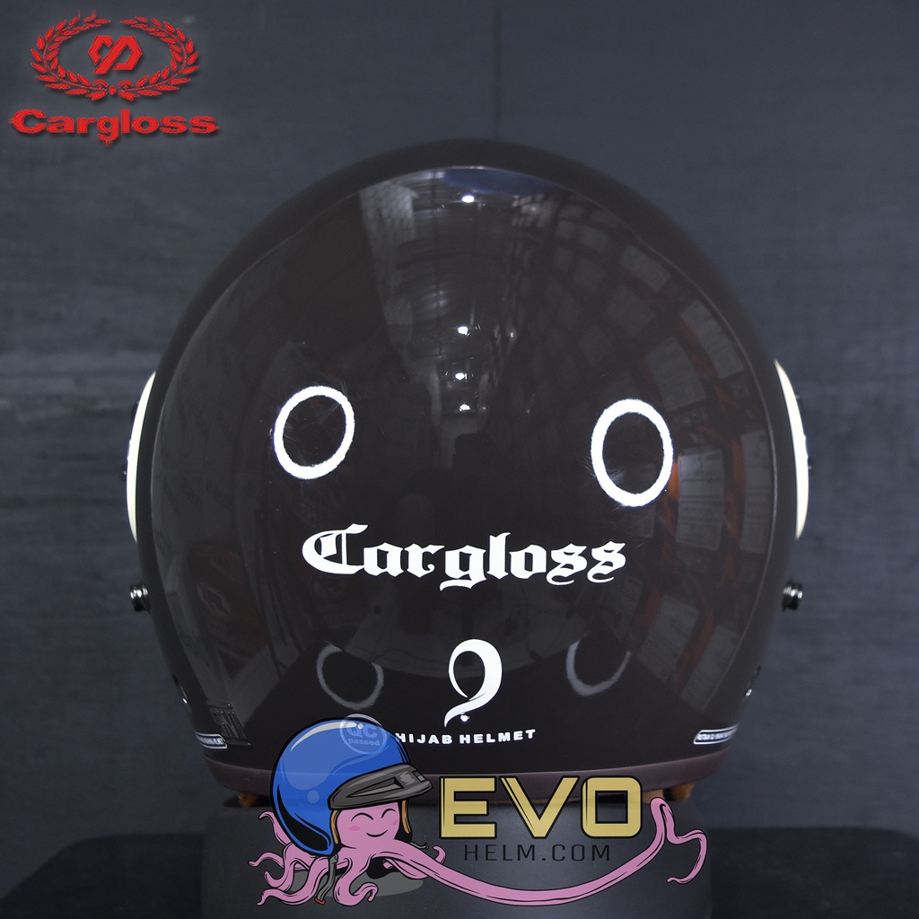 CARGLOSS YRH HIJAB RETRO HELM HALF FACE SOLID MOTIF ORI, CARGLOSS OFFICIAL STORE, CARGLOSS HELMET