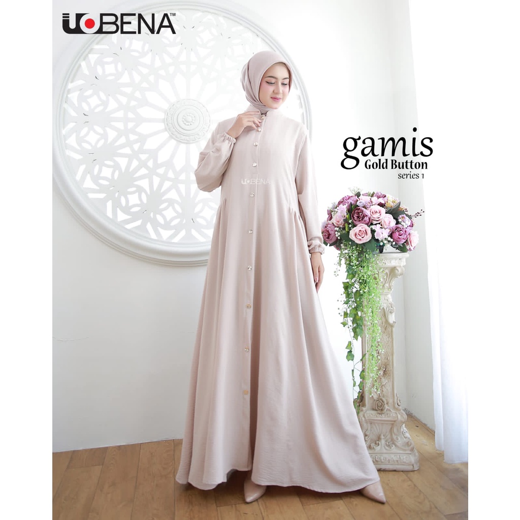 Gamis Gold Button by Uobena