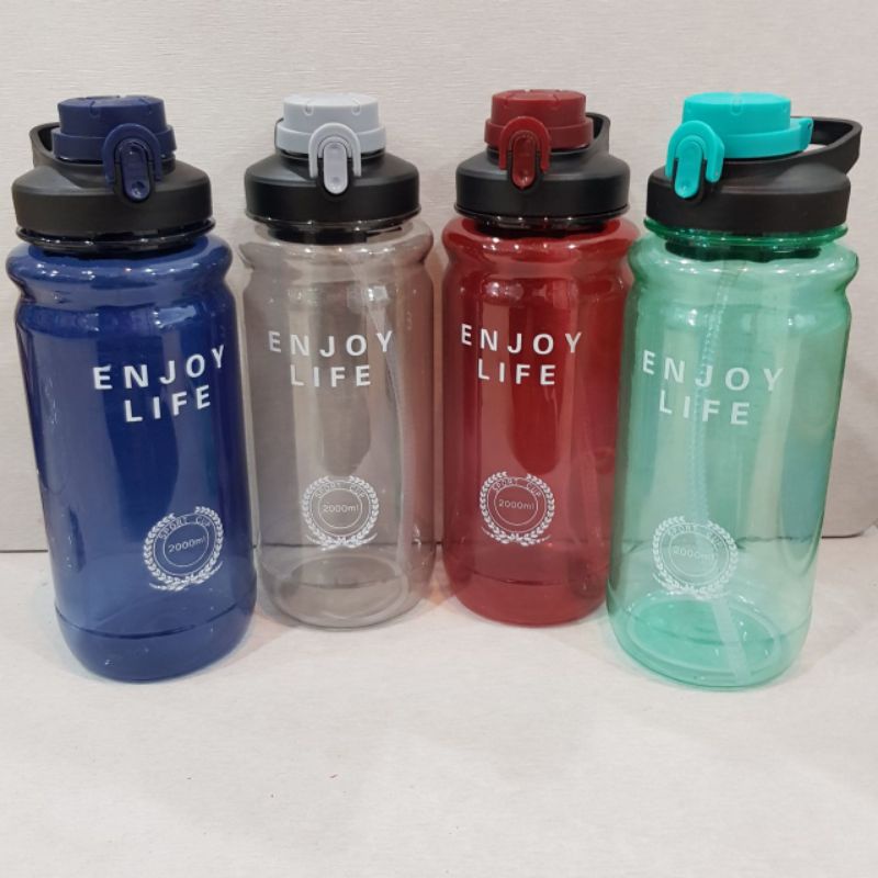 Botol Minum 2 liter  Botol Enjoy Warna Gradasi 2l Tumbler 2 liter Enjoy Life Botol Minum Viral 2 lit