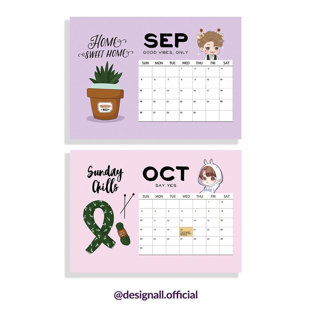 

BEST SELLER Designall Kalender Meja / Kalender Duduk BTS KPOP Aesthetic Tahun 2022 Spiral BTS