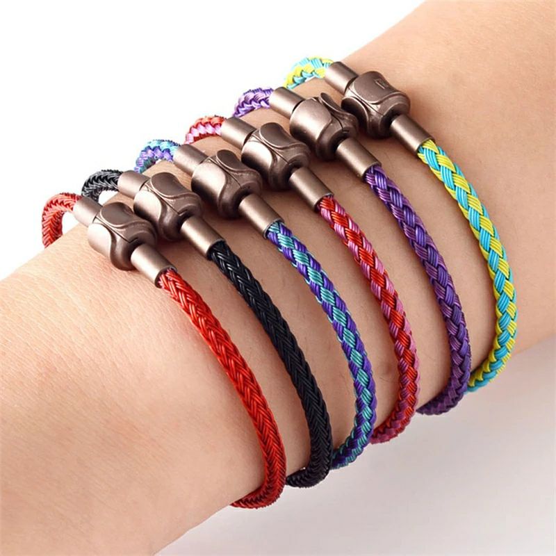 Gelang Tangan Wanita Gelang Tali Kawat Pandora Anti Air Waterproof Gelang Bahan Emas Gelang Tali Wanita