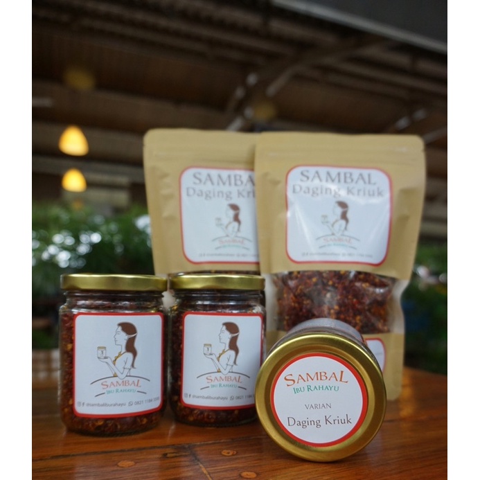 

SAMBAL DAGING KRIUK kemasan botol (isi 85 gram)