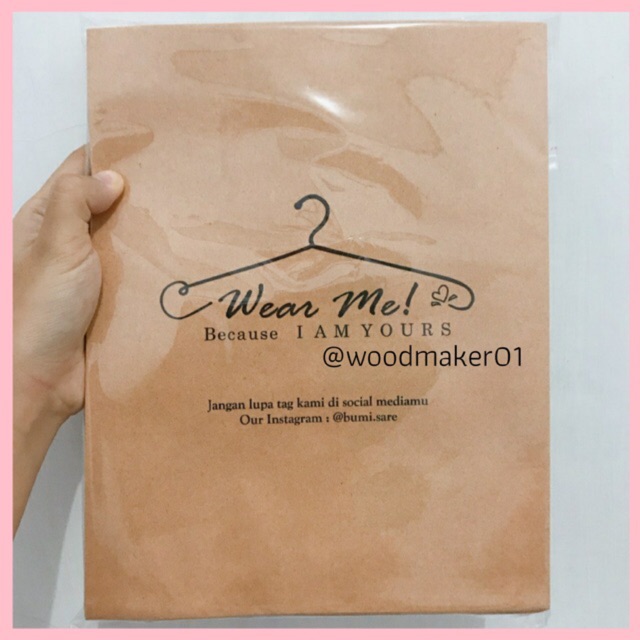 

[PERPACK] KEMASAN AMPLOP COKLAT + TULISAN OLSHOP/SOUVENIR UKURAN 21 x 26,5 CM