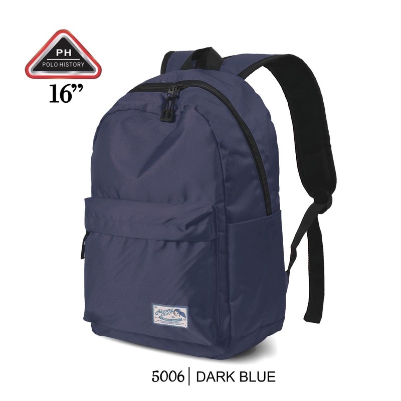 ( DHB ) TAS RANSEL FASHION POLO HISTORY 5006 ' 16  / TAS SEKOLAH UNISEX / TAS LAPTOP / WATERFROOF