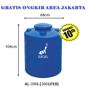 Dijual TANGKI AIR  WATER TANK  TOREN MERK EXCEL 300 LITER Berkualitas