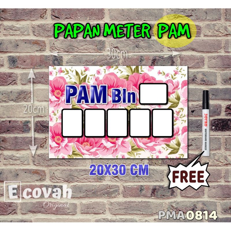

Ecovah Papan Meter Listrik PLN PAM motif Unik - Flower 14