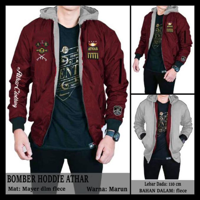 jaket hoodie bomber