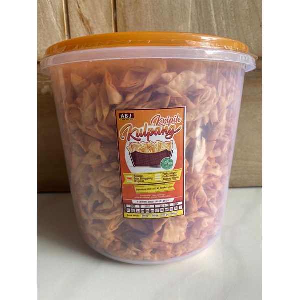 

KRIPIK KULPANG (KULIT PANGSIT) KEMASAN 1000GRAM (1KG) TOPLES ADA 6 VARIAN RASA