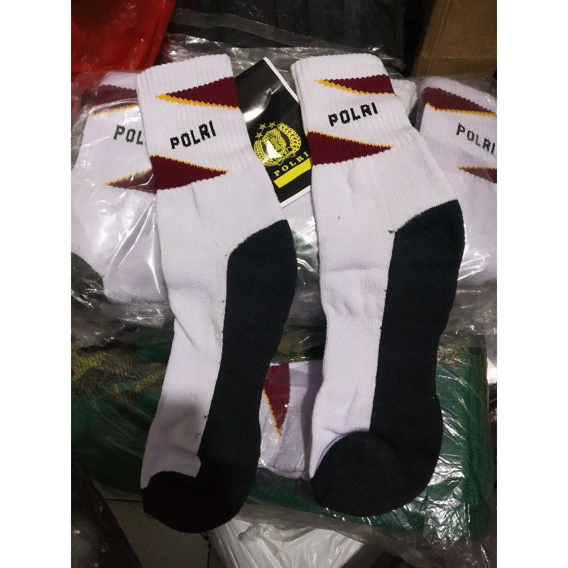 Kaos kaki Olahraga putih Polri OriginaL
