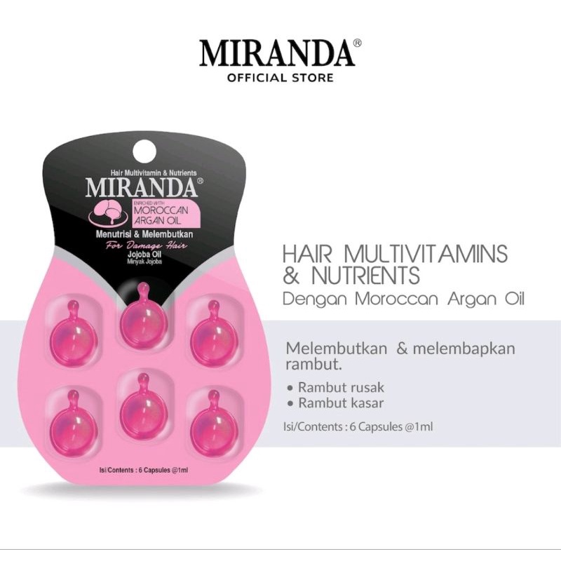 MIRANDA VITAMIN RAMBUT BLISTER ISI 6 HAIR VITAMIN