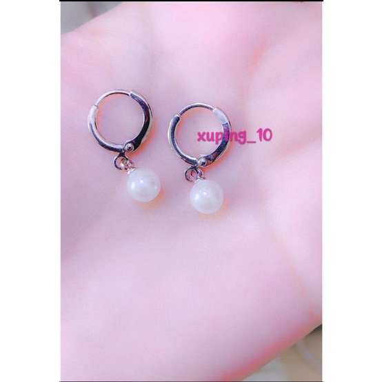 Anting Wanita Model Mutiara Silver Xuping