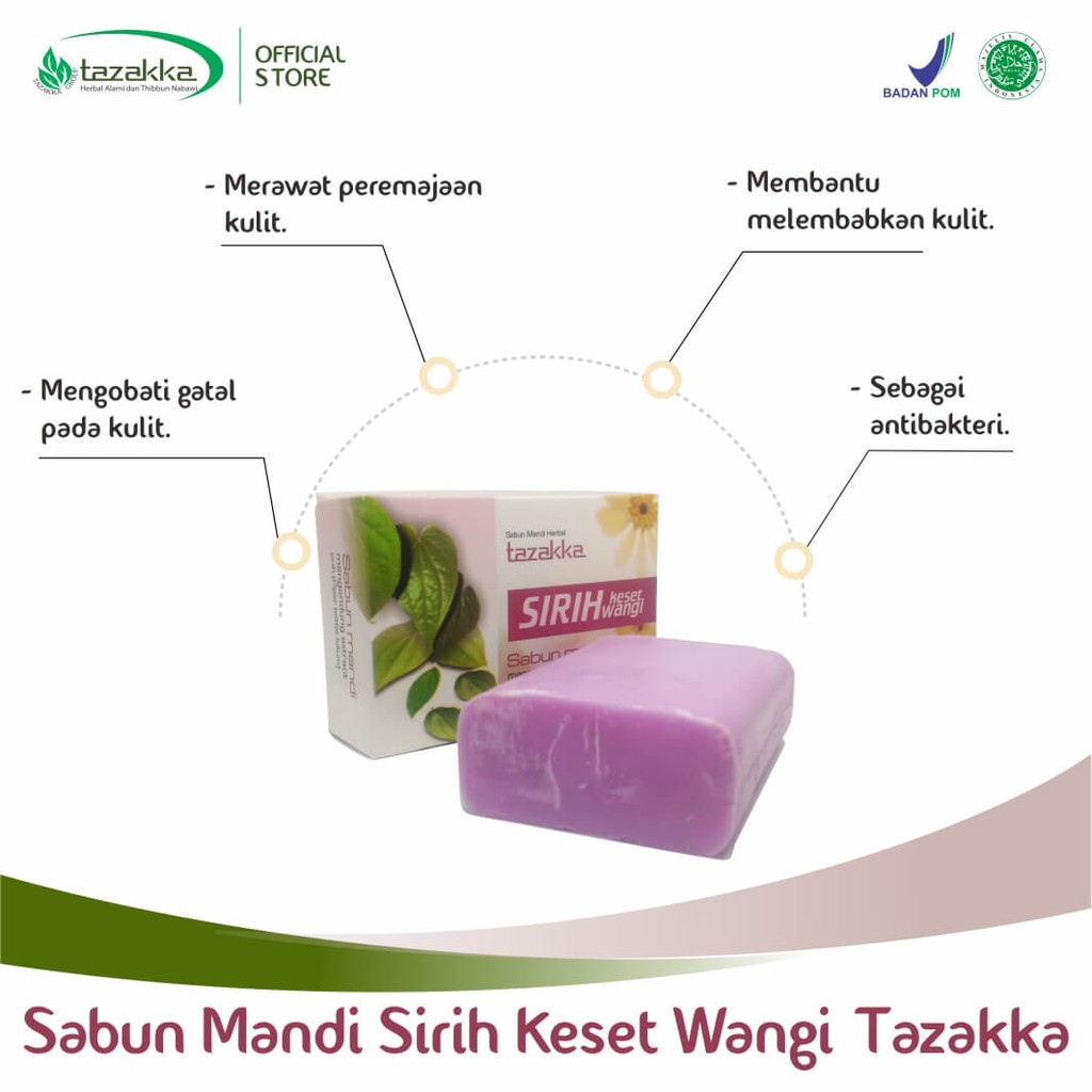 Sabun Sirih Kewanitaan Halal ORIGINAL Herbal Tazakka BPOM Keset Wangi