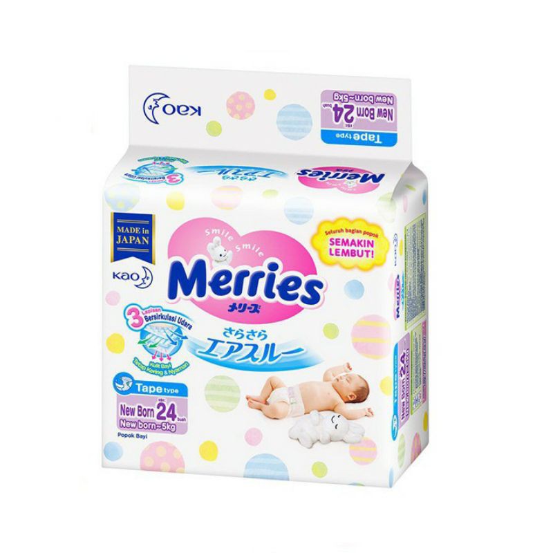 Merries Premium NB24 Popok Bayi Tipe Perekat