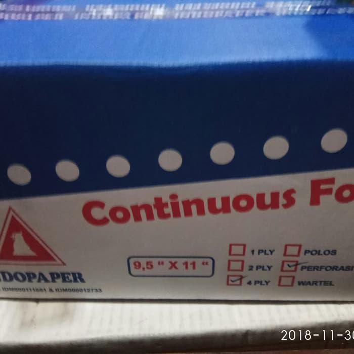 

Kertas / Continuous Form 4 Ply Prs Atau Bagi 2 Indopaper
