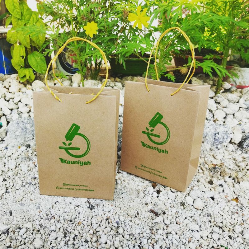 

PAPERBAG CUSTOM KRAFT COKLAT SIZE KECIL