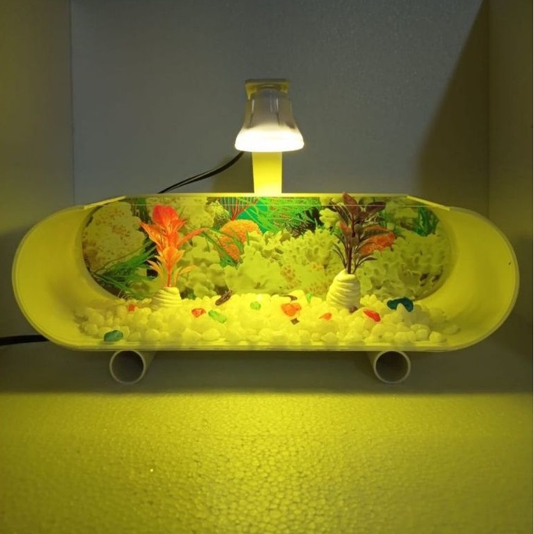 AQUARIUM / AKUARIUM AKRILIK IKAN HIAS /IKAN CUPANG FULLSET LAMPU LED ACCESORIES