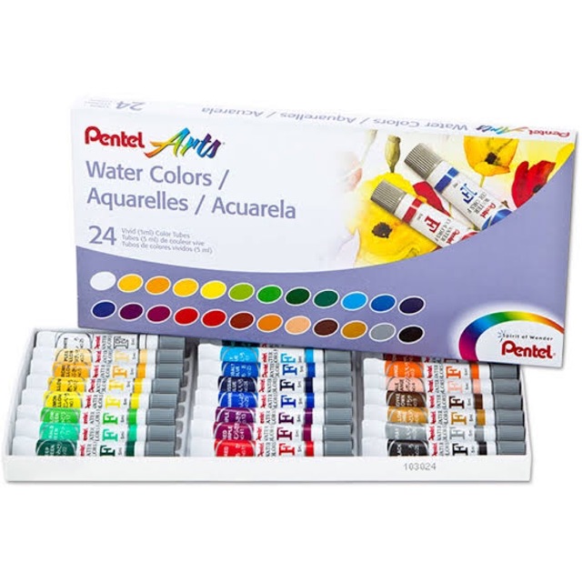 Jual Cat Air Pentel Arts Water Color Wfrs-24 24 Colors Cat Air Pentel Indonesia|Shopee Indonesia