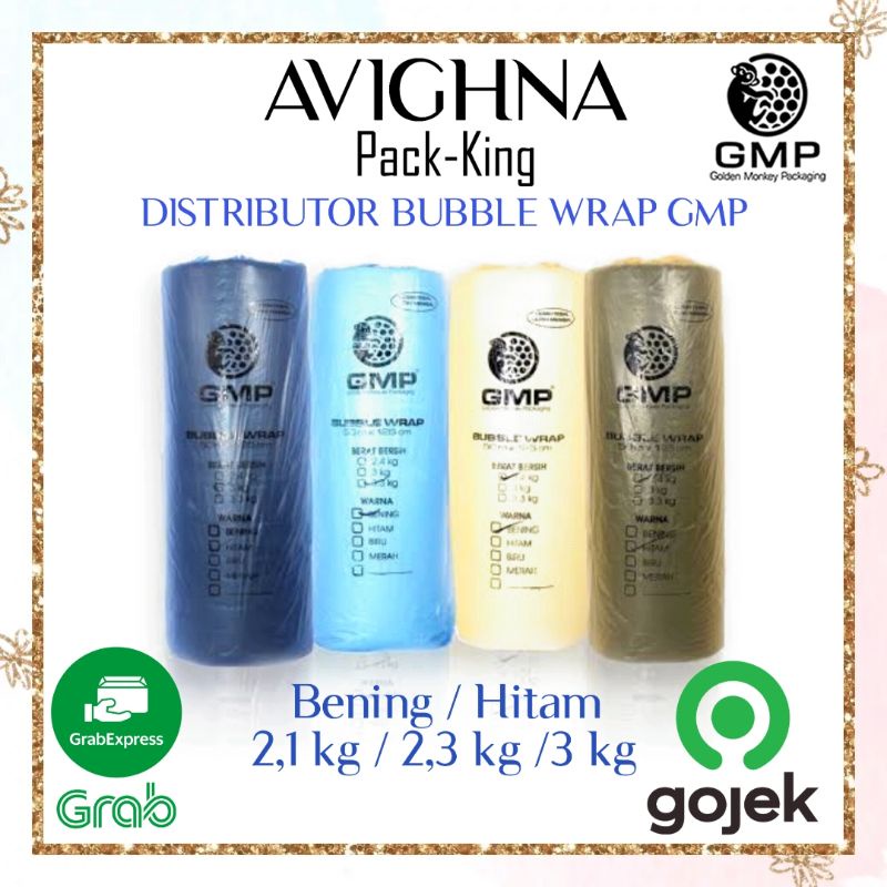 

Distributor Bubble Wrap GMP / Paking Bubble Ukuran 125 cm x 50 Meter / Bening Hitam