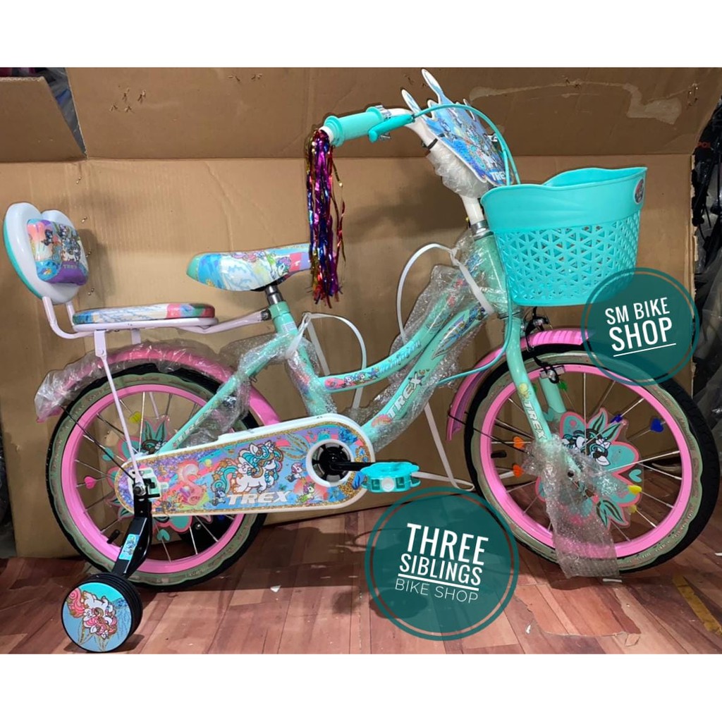SEPEDA MINI ANAK PEREMPUAN 16 INCH TREX LOL WARNA HIJAU TOSCA