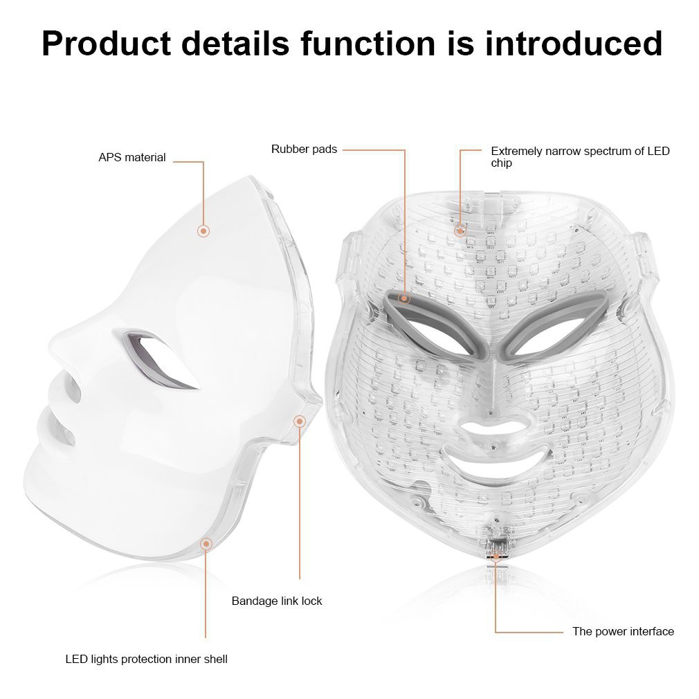 Masker LED PDT LIGHT 7IN 1 LED MASK /Beauty MASK LED PHOTON / Mask LED PDT LIGHT 7IN1 LED MASK COLOR  Masker LED PDT LIGHT 7IN1 LED MASK / MASKER LED PHOTON / Mask LED PDT LIGHT 7IN1 LED MASK