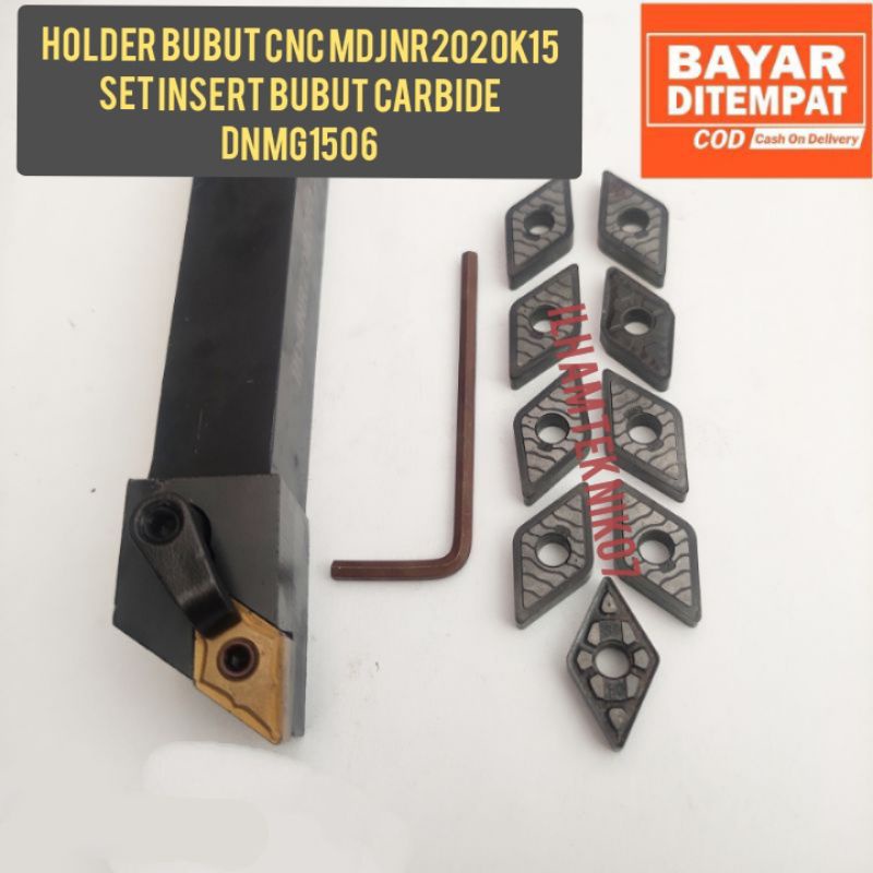 Holder Bubut Cnc MDJNR2020K15 Alat Bubut Luar MDJNR 20 Set Insert Bubut Carbide DNMG1506 Tools Bubut