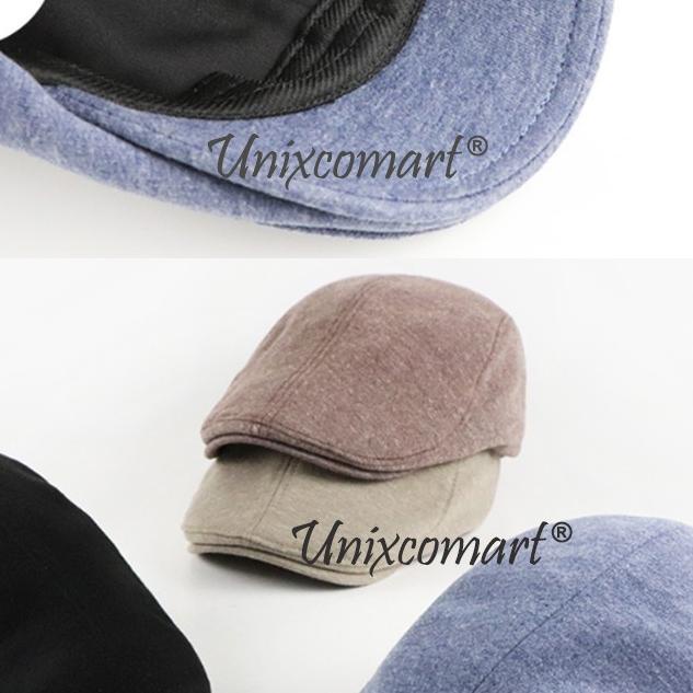 ✈ Jamont Plain Topi Newsboy Flat Cap Pet Hat Pelukis Patino Sutradara ♞