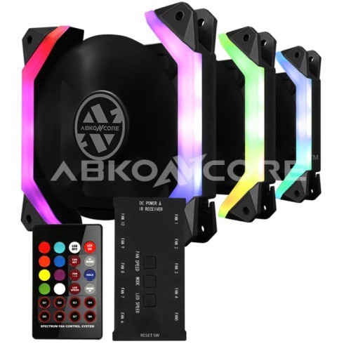 Fan Casing Abkoncore Spider Spectrum RING RGB 3in1 (REMOTE+CONTROLER)