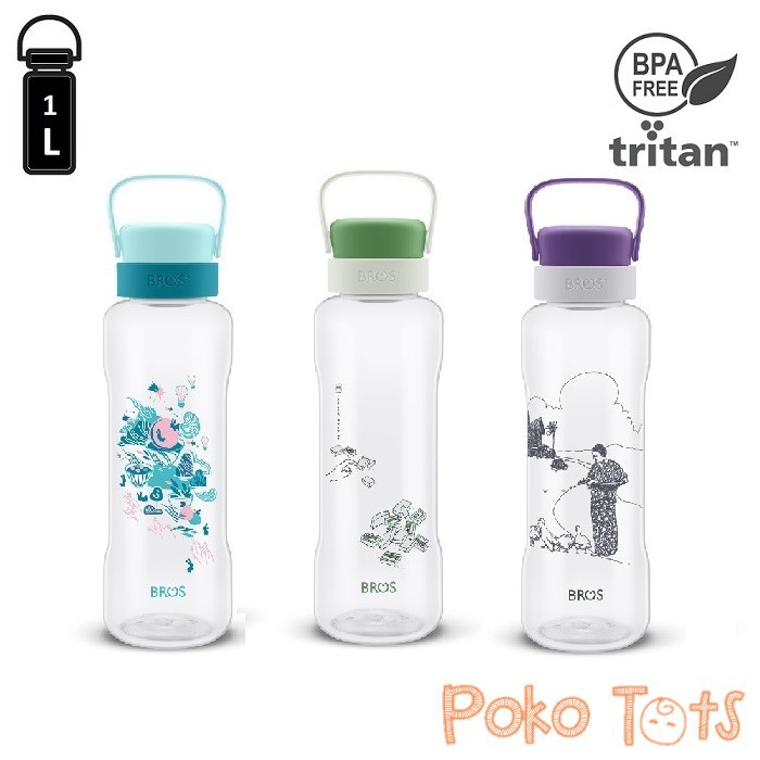 BROS Capa Bottle 1L ORIGINAL Botol Minum Kristal Klear 1000ml WHS