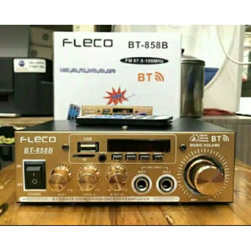 Power Amplifier Fleco BT858B Wireless Digital Amplifier Karaoke Bluetooth