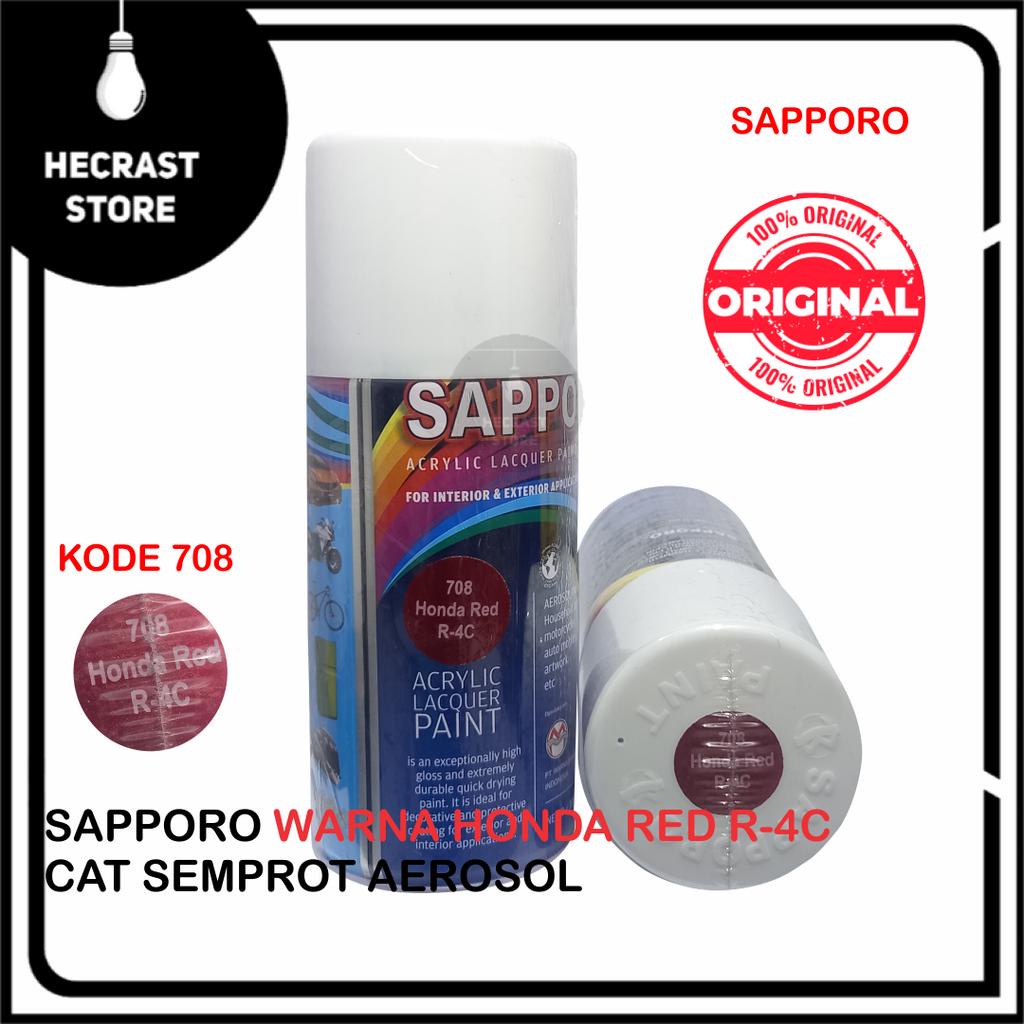 Sapporo 708 Honda Red R-4C Cat Semprot Aerosol Paint Merah Candy