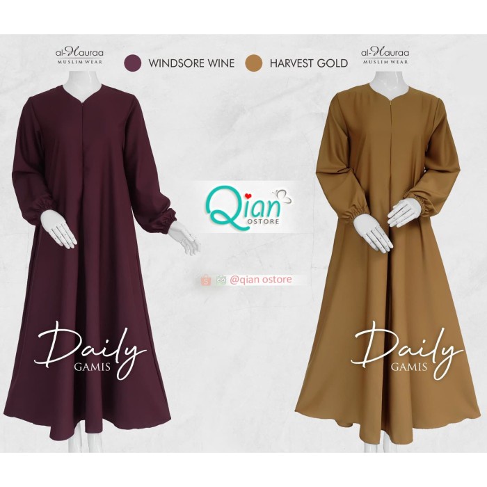 PREMIUM GAMIS DRESS DAILY ALHAURAA / ALHAURA / AL-HAURA - BAHAN TOYOBO