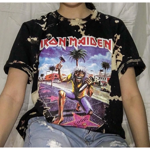 Iron maiden tie dye shirt