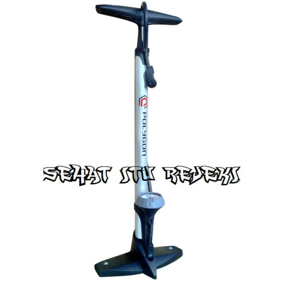 FLOOR PUMP HIGH PRESSURE WITH GAUGE / POMPA BAN SEPEDA BY POLYGON