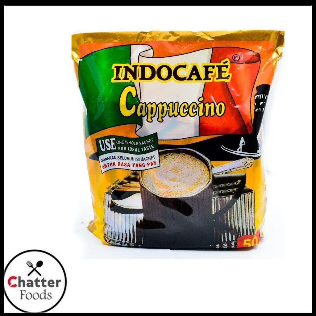 

Indocafe CAPPUCCINO isi 50 Sachets - Kopi Mix - halal