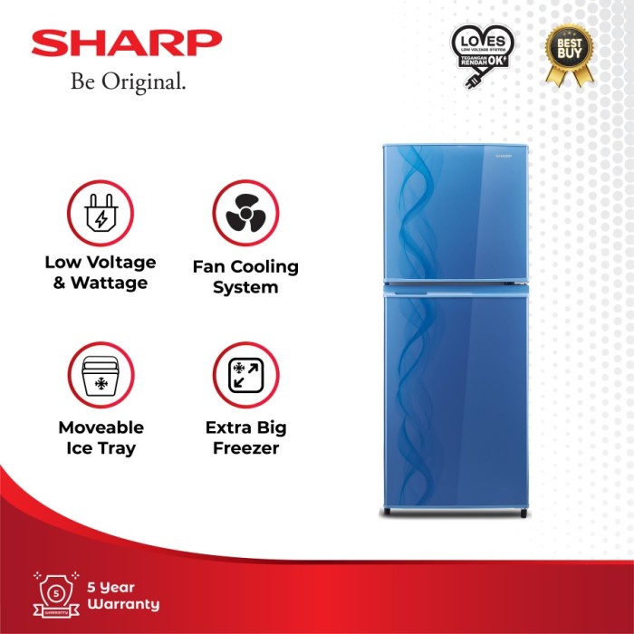 KULKAS SHARP SJ 237 ND LEMARI ES 2 PINTU SJ237ND SJ 237ND