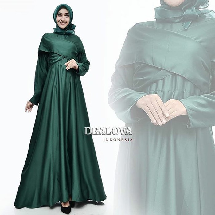 20 Inspirasi Baju  Gamis Pesta  Warna Hijau  Botol  The 