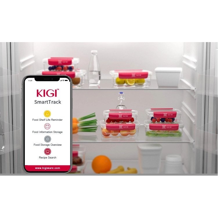 [ASLI] Kigi APS4 Smart Food Container - Wadah Makanan Pintar Dengan Aplikasi (1 Set Isi 4)