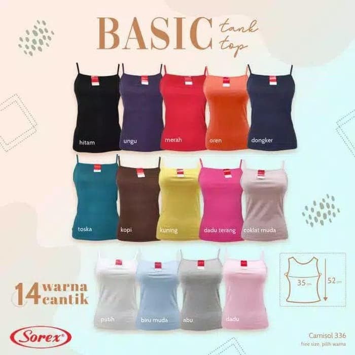 TankTop Wanita Sorex 336 Tali Kecil | Sorex Camisole