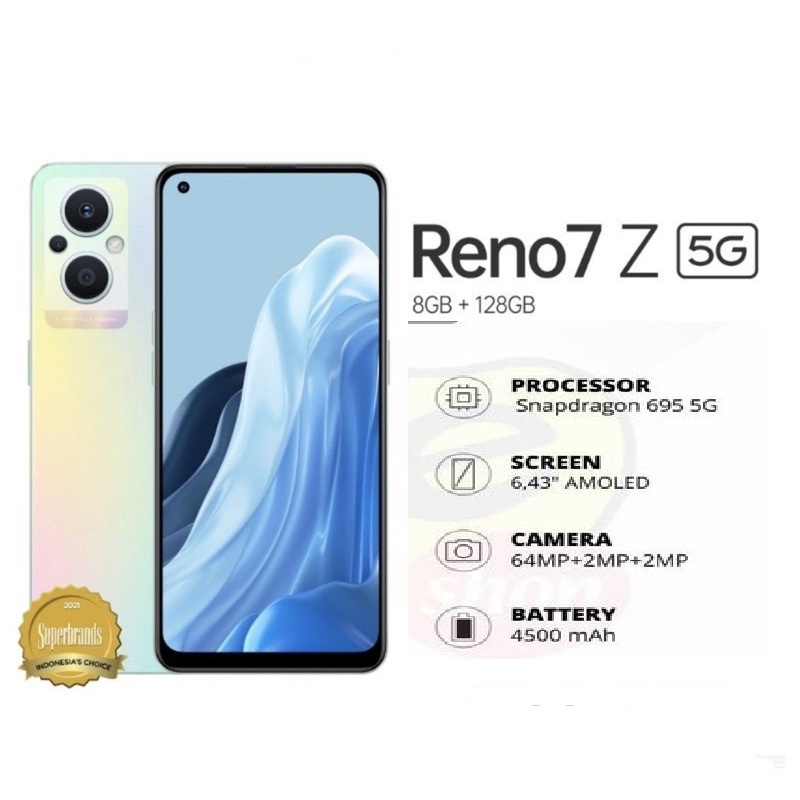 HP OPPO Reno7 Z 5G RAM 8GB+5GB Extended ROM 128GB 6.43 inch Garansi resmi