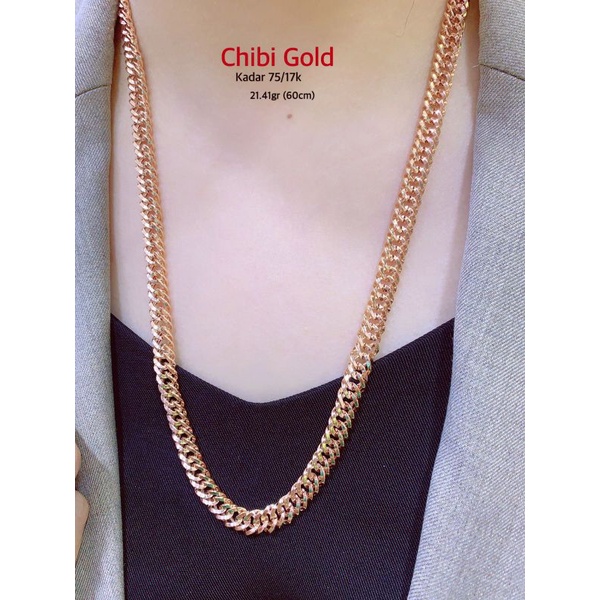 kalung emas asli sisik naga 752141 #chibigold