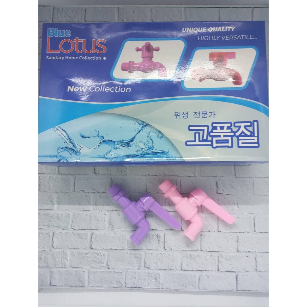 GROSIRAN Keran Air Blue Lotus Warna / Keran air plastik murah / Keran air plastik kokoh