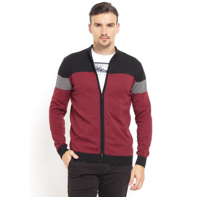 sweater rajut resleting-maron#rajutpria#sweterpria#jaketpria#