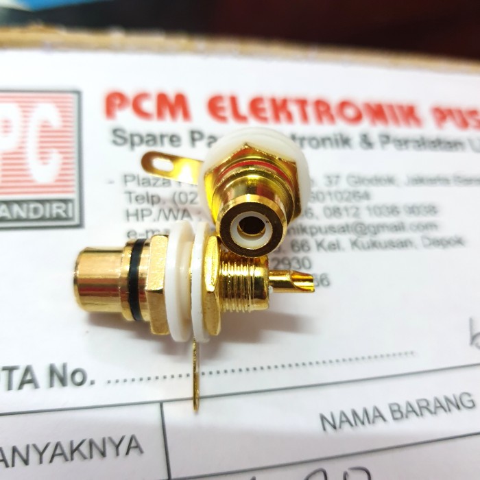 New soket RCA GOLD di box / harga satu set