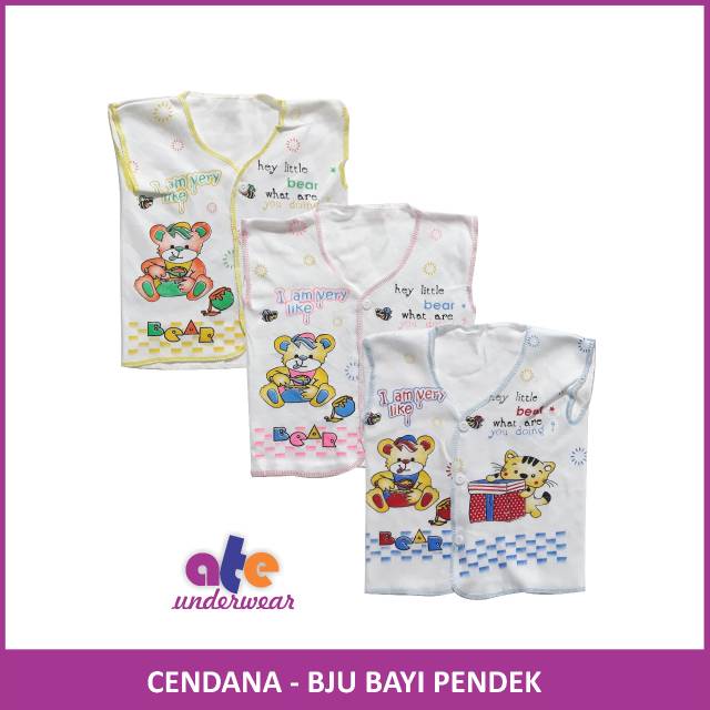 AT105-ECER Baju bayi baju bayi singlet tangan pendek dan panjang