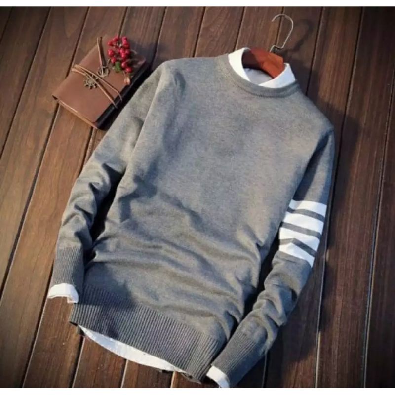 Sweater Pria Oneck lengan panjang