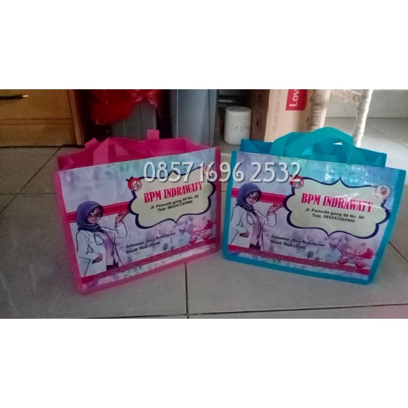 

tas souvenir promosi bidan custom