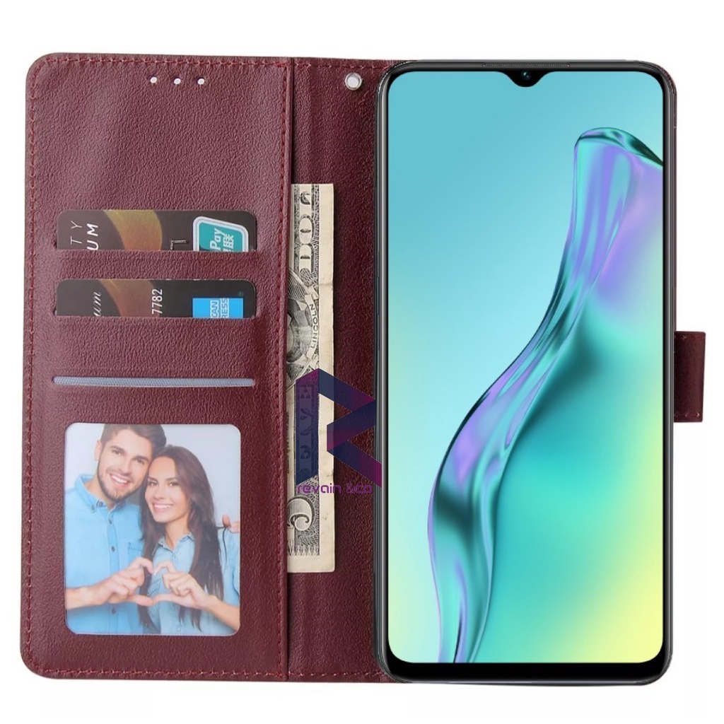 CASE VIVO V23E FLIP WALLET LEATHER KULIT PREMIUM SARUNG BUKA TUTUP FLIP CASE VIVO V23E